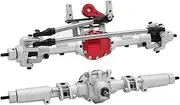 1/10 Front and Rear Axle Set For 1/10 RC Crawler Ax&ial AR44 90047 90046 AX90060 Bu&ilders Kit Upgrade S&CX10 II Aluminum Alloy CNC Fr&on&t Rear Axle Set 30T/8T Aluminum Front & Rear Portal Axles(SR F