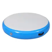 1m Air Track Spot Inflatable Gymnastics Tumbling Mat Round W/ Pump Blue