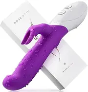 G-spot Rabbit Vibrator by ROSERAIN, Heating Rechargeable Waterproof Dildo- Clitoris Stimulator, Vagina Stimulation Clit Adult Sex Toys for Women, Couples