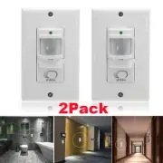 2Pack Infrared PIR Motion Sensor Occupancy Vacancy Auto On/Off Light Lamp Switch