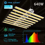 Phlizon 640W LED Grow Light Bar Samsung Full Spectrum Commercial Grow CO2 FC6500