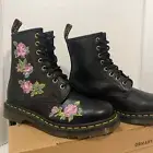 Womens Dr. Martens 1460 8 Eye Boot sz 7 Vonda II Black Napa Lux Floral 31385001