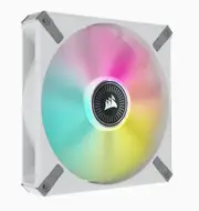 Corsair ML ELITE Series, ML140 RGB ELITE WHITE, 140mm Magnetic Levitation RGB Fan with AirGuide, Single Pack CO-9050118-WW