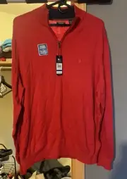 Men’s Izod Quarter Zip Sweater Pullover XL NWT $60