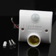 Home E27 Motion PIR Sensor Automatic LED Light Lamp Holder Switch Alarm