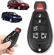 Boxonly Replacement Keyless Entry Remote Car Key Fob M3N5WY783X IYZ-C01C 433MHz for Chrysler Town and Country 2008 - 2015, for Dodge Grand Caravan 2008 - 2014, 6-Button Remote with Door Key