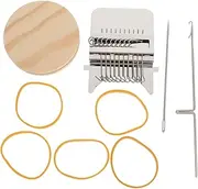 KALLORY Hand-Knitting Set Mini Weaving Wooden Craft Tool 10 Needle Size for Boys and Girls