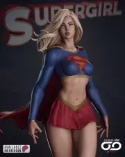 Supergirl Fan Art Resin Statue Pro Painted 1/4 Scale- Made To Order