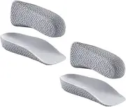 HEALEEP 2 Sets of Heightening Insoles Heel Lift Inserts for Men Women Discreet and Comfortable