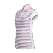Lohla Sport Chloe Stripes Pacific Cap Sleeve 1/4 Zip Ladies XS Medium ML NEW NWT
