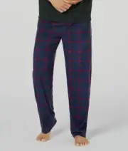 $68 Club Room Men's Blue Plaid Pajama PJ Warm Fleece Pants Lounge Sleepwear XL