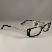 Tempo CTP 5011 SI Eyeglass Frames Flex Spring Black Green Silver 53-16-140 New