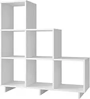BRV Furniture White Decorative Shelf | 5 Spacious compartments | Ideal for Displaying Decorative Items | Made in Brazil | BE 19-06