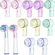 Cover for Oral B Toothbrush Heads, 10 Pcs Toothbrush Cover, Caps for Electric Toothbrush Heads Compatible with Oral B IO, Pro Series, Vitality Plus, Replacement Brush Heads (Mix-Color)