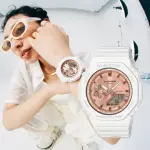 【CASIO 卡西歐】G-SHOCK 韓團 ITZY 八角形錶殼 粉紅金雙顯腕錶 42.9MM(GMA-S2100MD-7A)