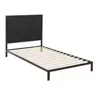 Artiss Bed Frame King Single Size Metal Pada fabric,linen,plywood King Single Be