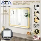 Wall Tabletop Vanity Makeup Mirror Bluetooth Crystal LED Light 3 Colors Dimmable