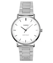 Casio Standard Analog Stainless Steel White Dial Quartz MTP-VT04D-7E Men's Watch
