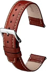 [Buckle & Stitch] Amalfi Leather Watch Strap Band - 18mm 20mm 22mm Black Brown Tan – Tool and Spring Bars Included - Premium Replacement Strap for Watches and Smartwatches