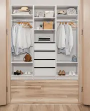 Malmo Walk In Wardrobe - 2 Shelf/Hanging Module - White