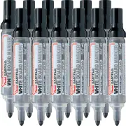 Pentel Mw50m Easyflo Whiteboard Marker Bullet Point Black Box 12