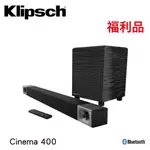 福利品-KLIPSCH CINEMA 400 SOUNDBAR家庭劇院組 聲霸