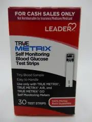 Leader True Metrix Self Monitoring Glucose Test Strips 30 Count 096295142044VL
