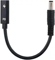 Cablecc Type C USB-C Female Input to DC 5.5x2.1mm Power PD Charge Cable fit for Laptop 18-20V
