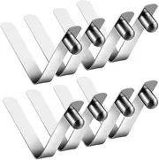 8 Pcs Kayak Paddle Spring Snaps,9.5 x 6 mm Pole Push Button Spring Clips,Steel Solid Button Locking Tube Single Pin,for Outdoor Camping Awning Tent Pole Replacement Accessories