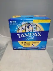 Tampax Pearl Regular Absorbency Tampons Jumbo 50 Ct Box Leakguard Protection New