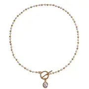 Pearl Necklace Fashion Pearl Paperclip Necklace Pendant Collarbone Chain
