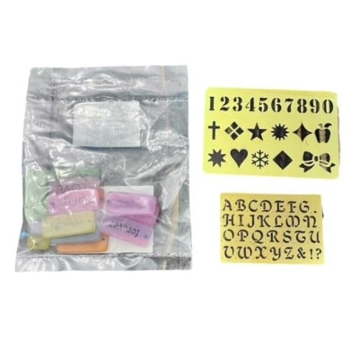 Craft Lot Tags Brass Stencil Kits Scrapbooking Card Making Embellishments 90s