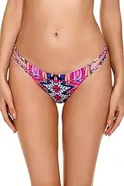 [Lucky Brand] Women's Boho Blast Hipster Bikini Bottom, Cheeky Coverage, Swimwear Separates