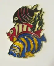 TROPICAL FISH SUNCATCHER (BLUE AND YELLOW BOTTOM) (THREE FISH SUNCATCHERS)