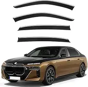 Car Wind Deflectors for BMW 7 Series MK7-G70 2023-2025, Window Visor Rain Guards Smoke Tinted Weather Deflector Shields for Sun Rain Protection