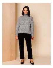 [Regatta] Recycled Cotton Blend Pull On Cord Straight Leg Pant In Black