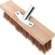 Healvian Bristle Brush Head Soft Bristle Cleaning Brush Cleaning for Household use Household Cleaning Wooden bristles Floor Brush Head Floor Cleaner Brush Head Iron Handle
