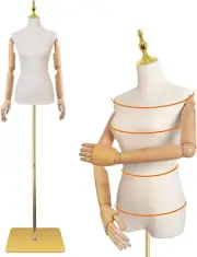 Adjustable Female Dress Form Mannequin for Clothing and Jewelry Display