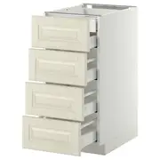 METOD / MAXIMERA base cb 4 frnts/2 low/3 md drwrs, white/Bodbyn off-white, 40x60x80 cm