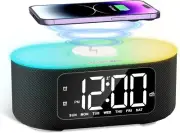 White Noise Machine & Alarm Clock with 25 Sounds, Bluetooth Stereo Speaker, 15W