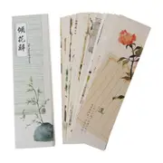 30pcs/set Chinese Style Paper Bookmarks Blue and White Porcelain Painting Cards Retro Beautiful Boxed Bookmark