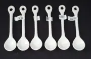 NEW!! Set Of 6 Crate And Barrel Porcelain Condiment Spoons - Discontinued