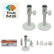 2 Pack 2-6 inch Adjustable Security Camera Metal Brackets Pan Tilt Wall Ceili...