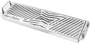 Drip Tray Stainless Steel,Kegerator Beer Drip Trays,Rectangular Stainless Steel Beer Surface Mount Portable Drip Tray with Handle,No Drain,for Home Bar,with Handle,50CM/19''