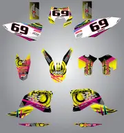 Full Custom Graphic Kit KTM EXC - 2008 / 2011 stickers / decals NEON style