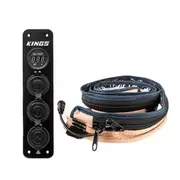 Adventure Kings LED Strip Light 1.3m + 12V Accessory Panel Twin 10A cig sockets