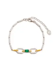 V BY Laura Vann Thalia Crystal-embellished Bracelet - Silver - One Size One Size