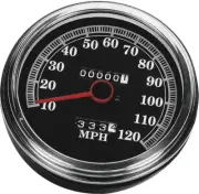 Drag Specialties - 72422AMX - 5" MPH FL-Style 2:1 Speedometer - '89-'95 Black Fa