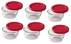 Pyrex 1-cup Storage Containers (Pack of 6) - Total 12-Piece Value Pack