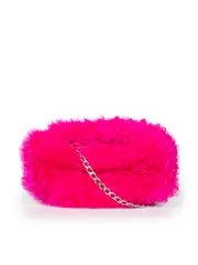 Pink Shearling Handbag
